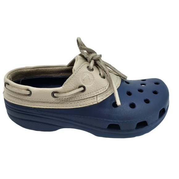 islander crocs light blue